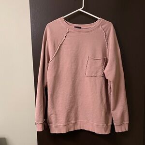 BDG Taupe Ribbed Crewneck